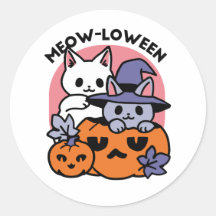 Meow-Loween - Design de Gato de Halloween