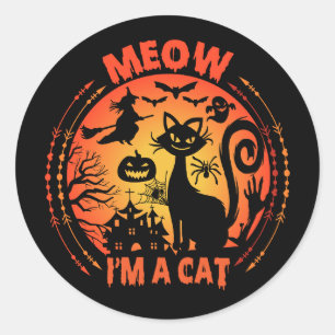 Adesivo Meow, sou um gato, gato sanduíche