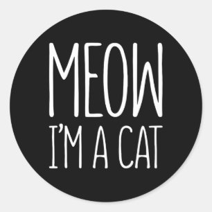 Adesivo Meow, sou uma camisa de fantasia de gato de Dia da