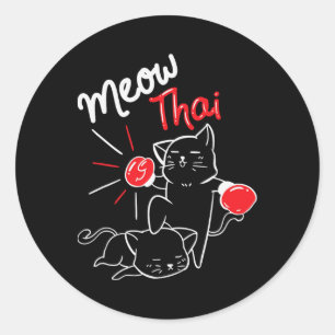 Adesivo Meow Thai I Muay Tailandês Boxando I Muay Thai Men