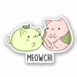 Adesivo Meowchi Cute Mochi Pun Sticker