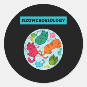 Adesivo Meowcrobiology Cat Science - Click Ajustado