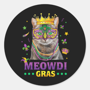 Adesivo Meowdi Gras Mardi Gras Cat Lover New Orleans Louis