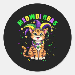 Adesivo Meowdi Gras Mardi Gras Cat Lover New Orleans Louis