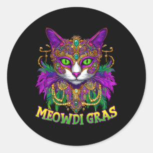 Adesivo Meowdi Gras Mardi Gras Cat Lover New Orleans Louis