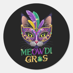 Adesivo Meowdi Gras Mardi Gras Cat Lover New Orleans Louis