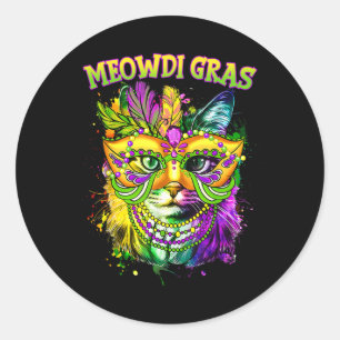 Adesivo Meowdi Gras Mardi Gras Cat Lover New Orleans Louis