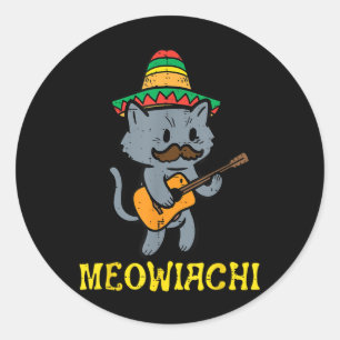 Adesivo Meowiachi Cat Mariachi Funny Cinco De Mayo Mexican