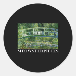 Adesivo Meowsterworks Antiguamente Pintando Óleo Engraçado