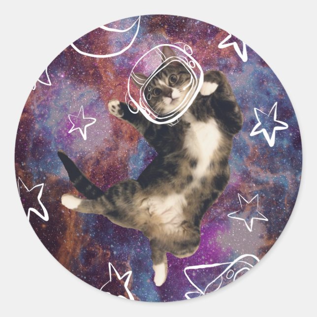 Adesivo Meowstronaut Kiba Sticker (Frente)