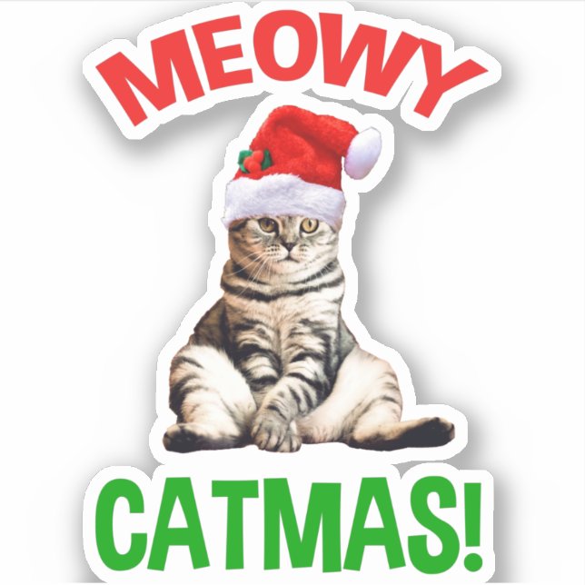 Adesivo Meowy Catmas! (Frente)