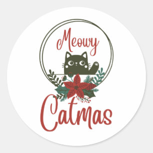 Adesivo Meowy Catmas, Feliz Natal