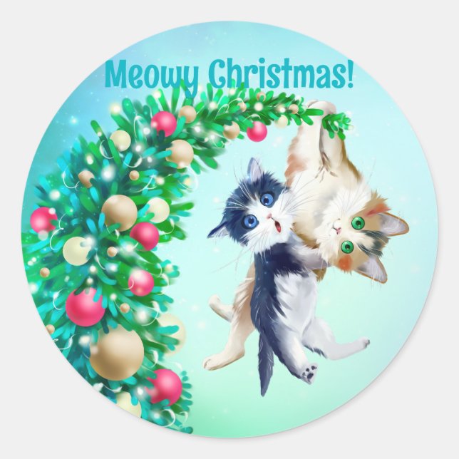 Adesivo Meowy Christmas (Frente)