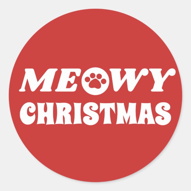 Adesivo Meowy Christmas (Frente)