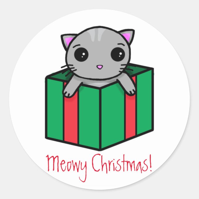 Adesivo Meowy Christmas (Frente)