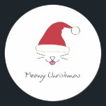 Adesivo Meowy Christmas Sticker Purfect for 2018 Holidays<br><div class="desc">Varetas puras para amantes de gatos nesta temporada de férias.</div>