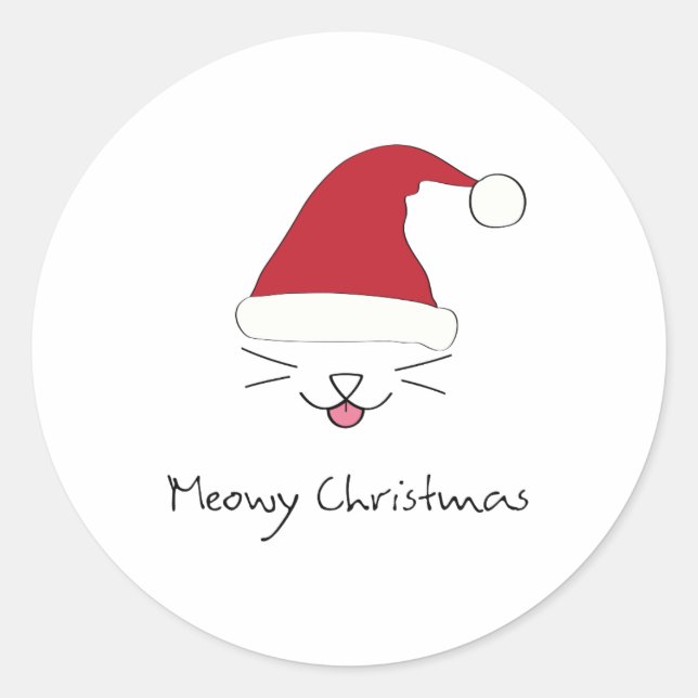 Adesivo Meowy Christmas Sticker Purfect for 2018 Holidays (Frente)