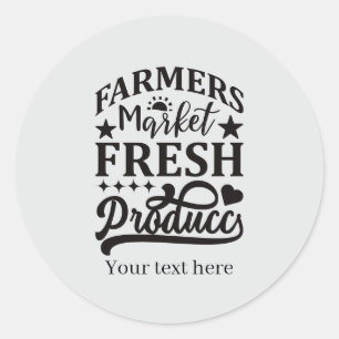 Adesivo Mercado de agricultores fofo adicionar texto