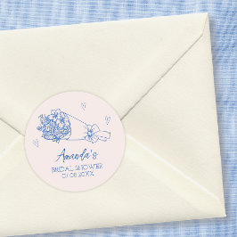 Adesivo Mercado de Flores para Agricultores Desenhado à Mã