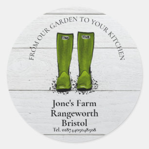 Adesivo mercado de jardins produção de batata, caixa de ve