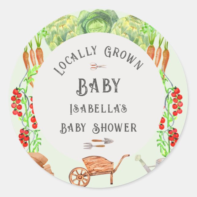 Adesivo Mercado de Produtores Local Baby Shower (Frente)