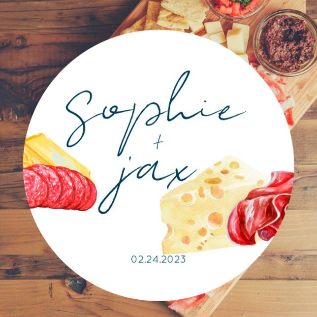 Adesivo Mercado Francês - Charcuterie - Chá Favor Sticker (Criador carregado)