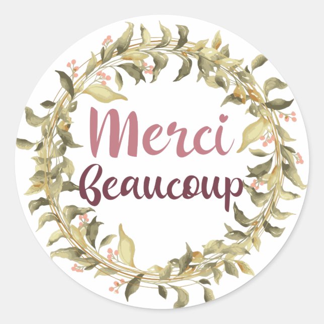 Adesivo Merci Beaucoup Obrigado Francês (Frente)