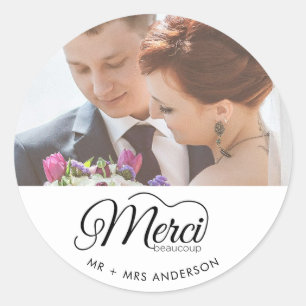 Adesivo Merci Beaucoup Wedding Day Photo
