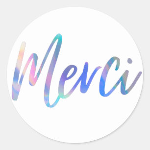 Adesivo Merci Colors Elegante Obrigado