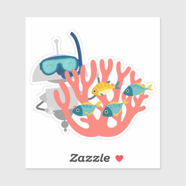 Adesivo Mergulhador (Folha)