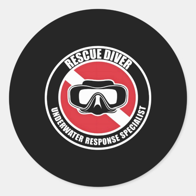 Adesivo Mergulhador de Emergência Scuba (Frente)