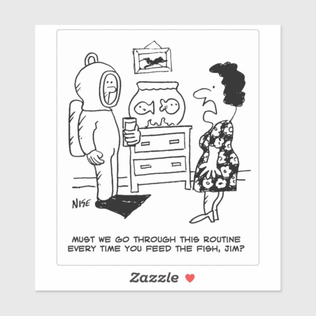 Adesivo Mergulhador de Scuba em Artes de Mergulho Alimenta (Folha)