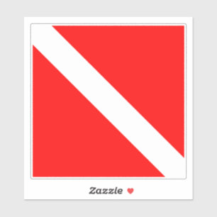 Adesivo Mergulhar Sinalizador Scuba Diver para Baixo