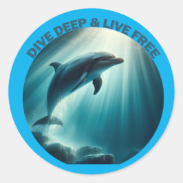 Adesivo Mergulhe Dolphin Livre Ao Vivo