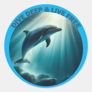 Adesivo Mergulhe Dolphin Livre Ao Vivo