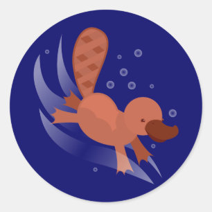 Adesivo mergulho bonito de Platypus