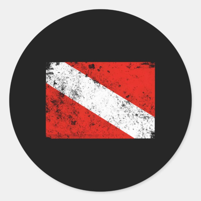 Adesivo Mergulho Scuba no Sinalizador de Mergulho (Frente)