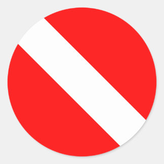 Adesivo Mergulho Sinalizador Scuba Diver para Baixo