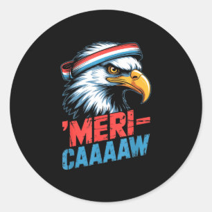 Adesivo Meri-caaaaw patriótico divertido sweatband de águi