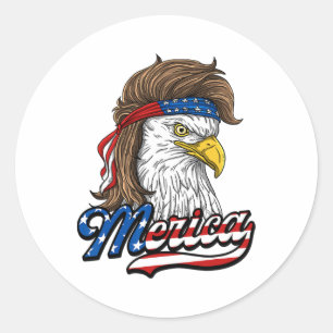 Adesivo Merica - Águia Patriótica Usa Da Liberdade - 4º De