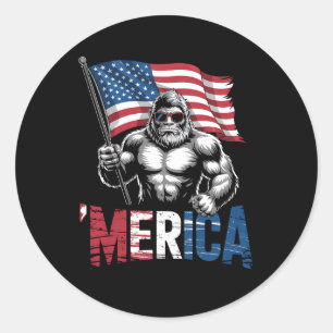 Adesivo Merica Bigfoot American Flag Patriótico 4 De Julho