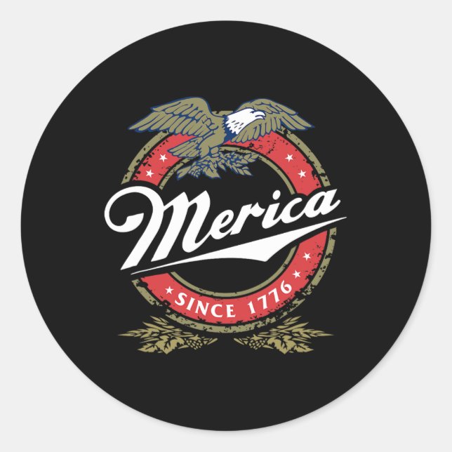 Adesivo Merica desde 17761 Byld Eagle Mullet Star (Frente)
