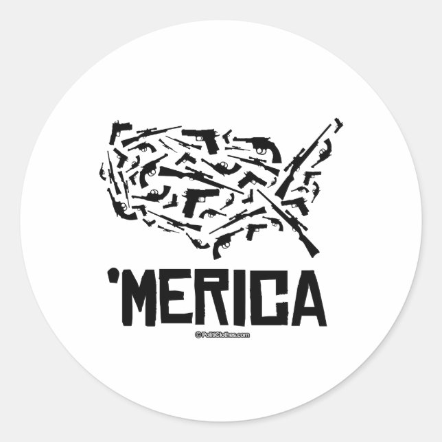 Adesivo Merica - Estados Unidos das Armas (Frente)