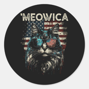 Adesivo Merica Patriotic Maine Coon Cat