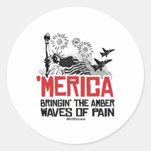Adesivo "Merica - Trazer as ondas âmbar da dor