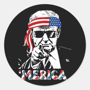 Adesivo Merica Trump Happy 4 De Julho Bandeira Americana T