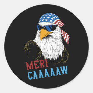 Adesivo Mericaaaaaw Eagle Mullet 4 De Julho Americano