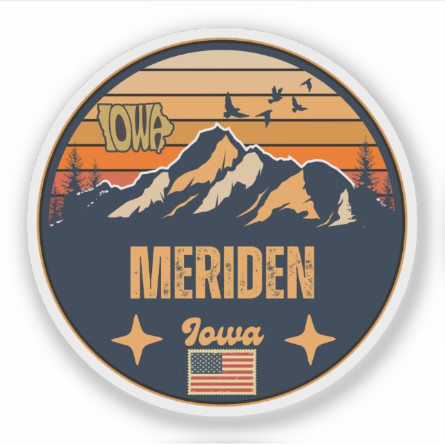 Adesivo Meriden, Iowa (Frente)