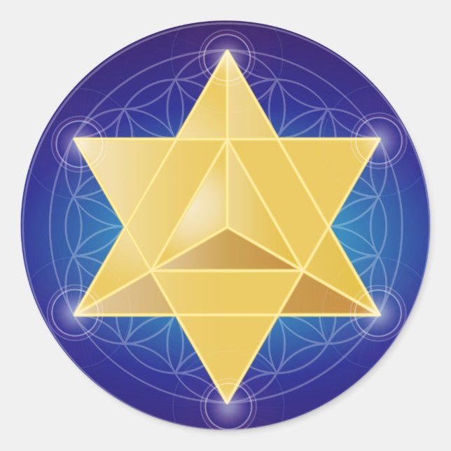 Adesivo Merkaba com Flor da Vida (Frente)