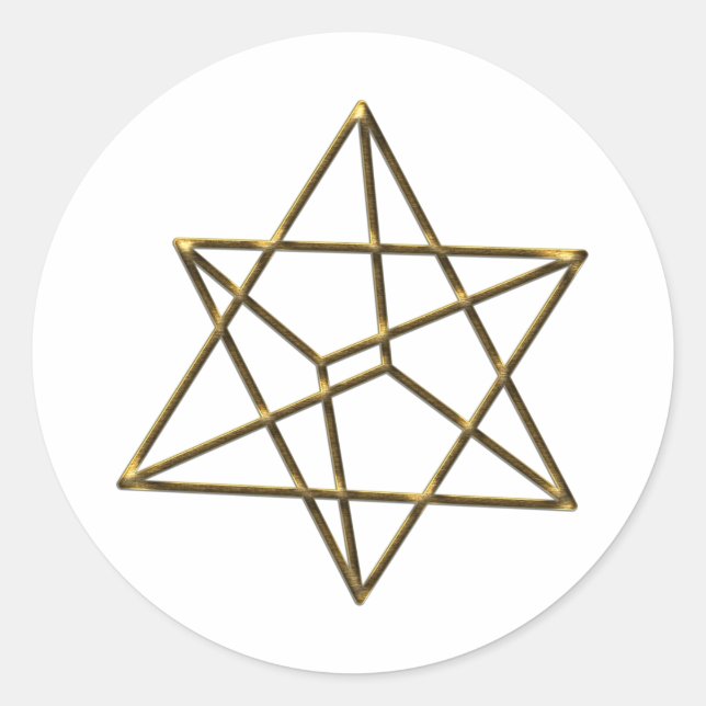 Adesivo Merkaba - estrela Tetraeder Metatrons cubo - (Frente)